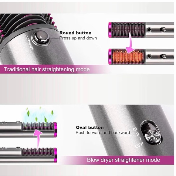 3 in 1 Hair Dryer & Styling Brush - Picture 3 of 5